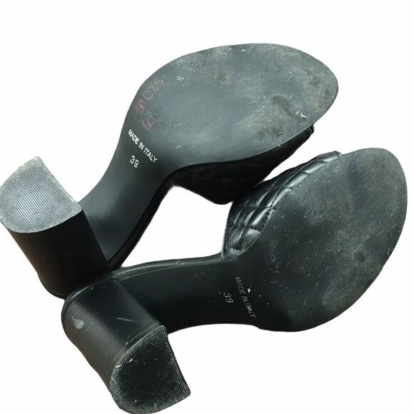 L’intervalle Leather Mule Shoes Sandals Heels Shoes Black 39 - Picture 5 of 10